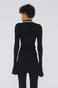 Knit Slim Cardigan - Black Comb.
