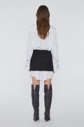 Layered Suiting Dress - Black