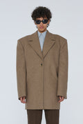 Wool Boxy Jacket - Otter