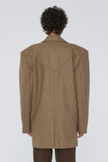 Wool Boxy Jacket - Otter