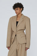 Fitted Waist Blazer - Tigers Eye