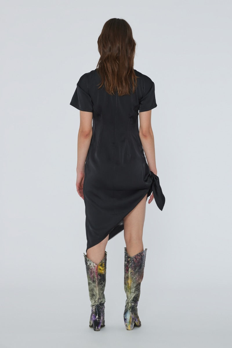 Midi Knot Dress - Svart