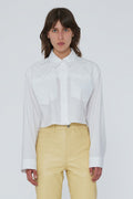 Poplin Cropped Shirt - Bright White