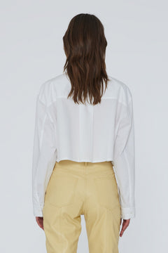 Poplin Cropped Shirt - Bright White