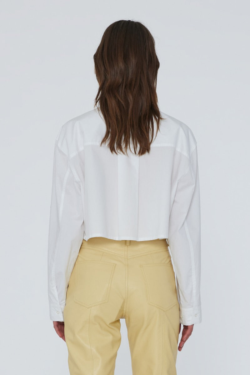 Poplin Cropped Shirt - Bright White