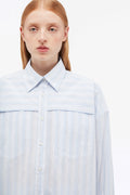 Poplin Oversized Shirt - Grapemist Comb