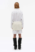 Layered Suiting Dress - Egret Comb