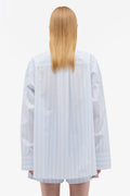Poplin Oversized Shirt - Grapemist Comb