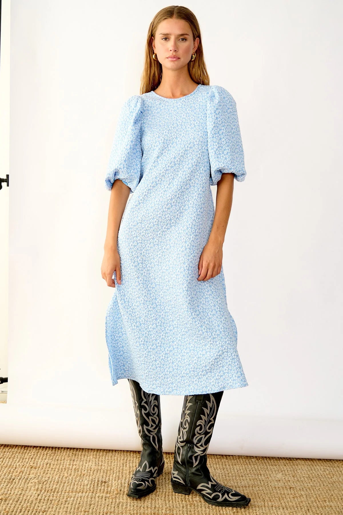 Reno Pastis Long Dress - Ljusblå