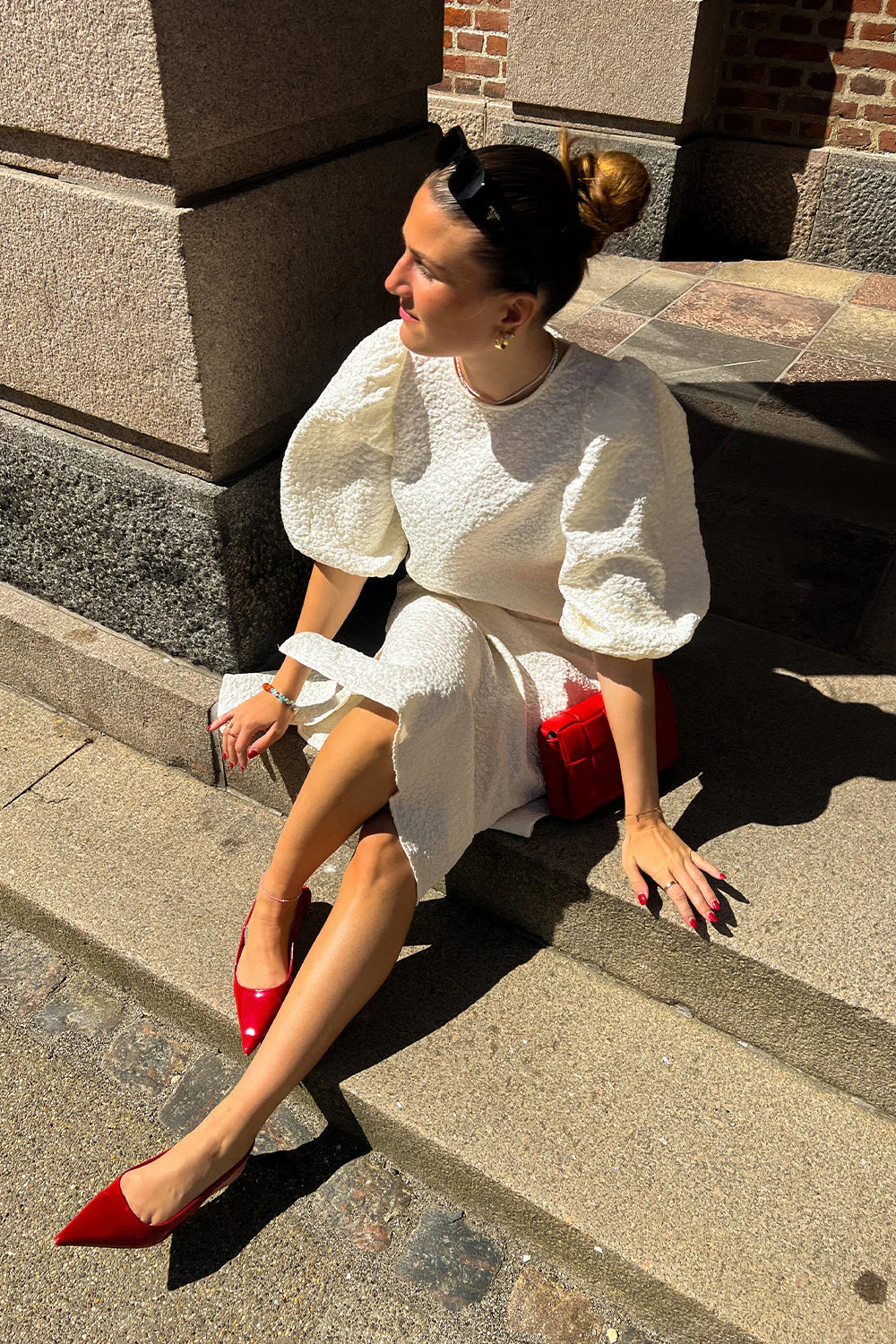 Reno Pastis Long Dress - Crème