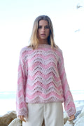 Panama Knit Jumper - Rose/Cream