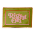 Right On Rectangle Tray - Grön/Rosa