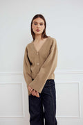 Noella Lenyx Knit Kofta - Timber Brown Melange