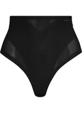 Sculpted Firm Mesh Thong - Svart