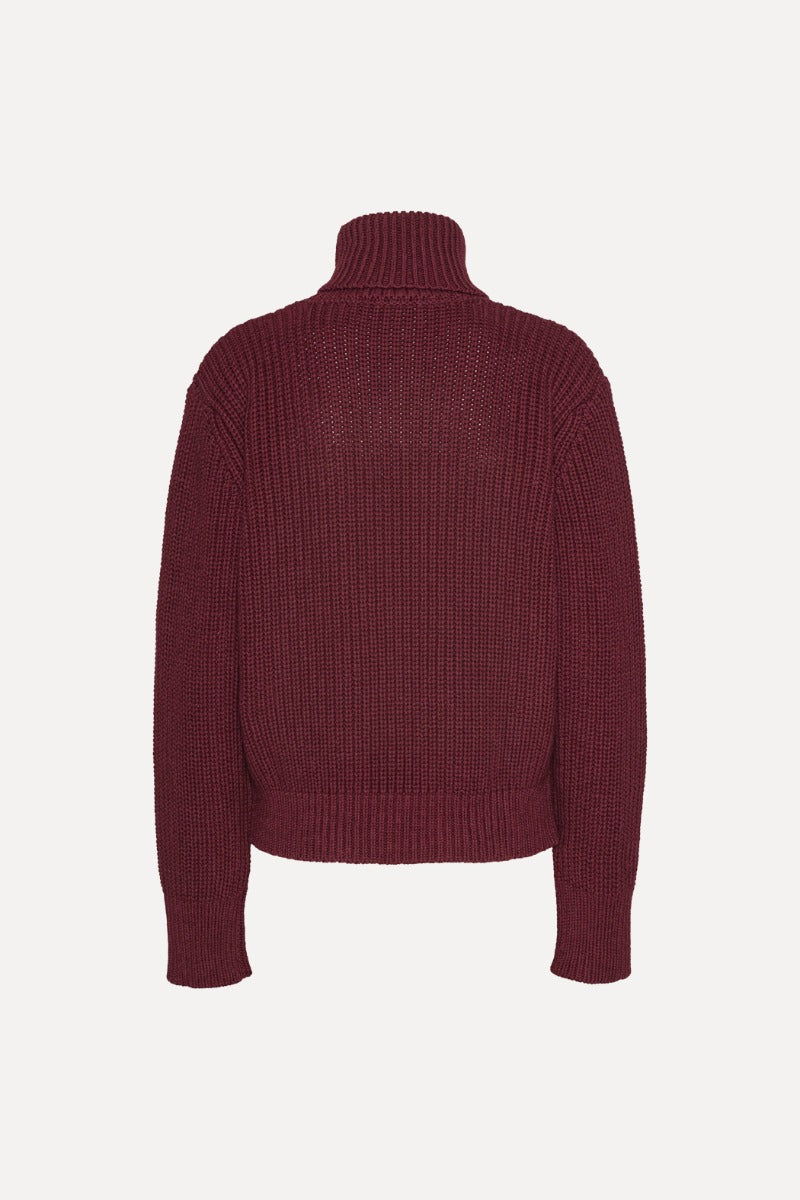 Knit Turtleneck Jumper - Zinfandel