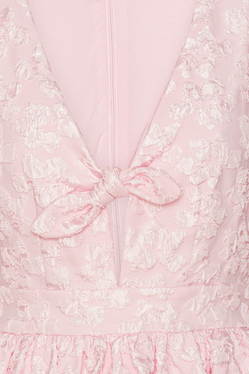 Jacquard Puff Sleeve Top - Ballerina