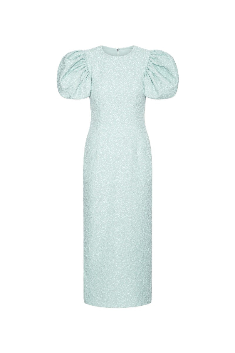 Jacquard Midi Puffy Dress - Plein Air
