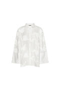 Flower Oversized Skjorta - Bright White