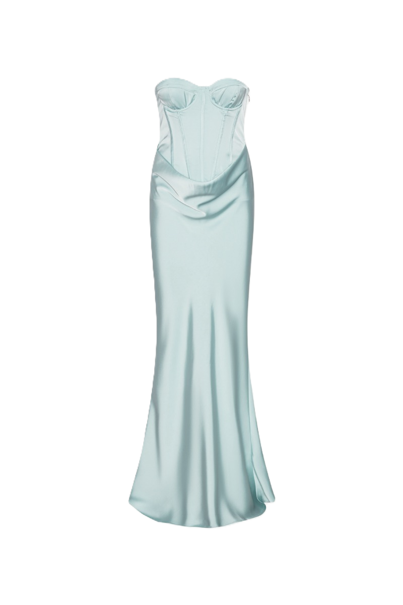 Satin Corset Maxi Dress - Plein Air