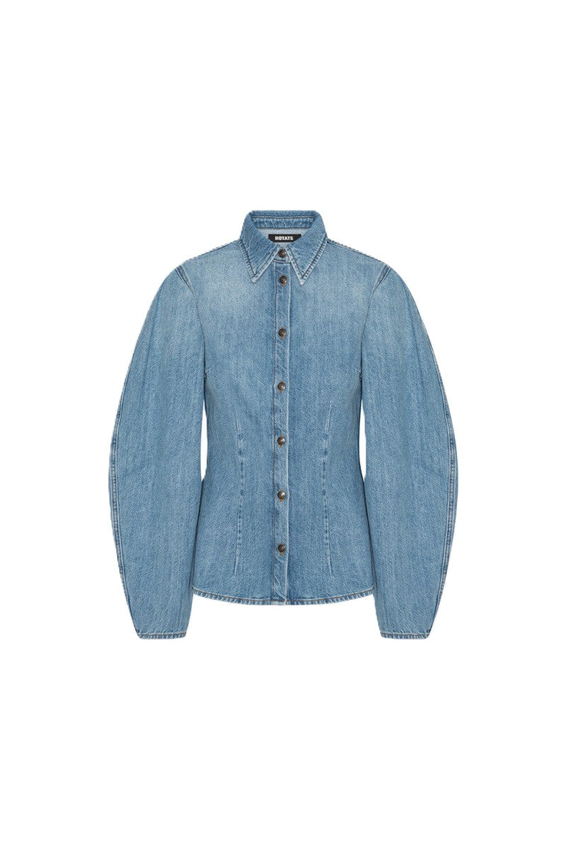 Denim Fitted Shirt - Ljusblå Denim