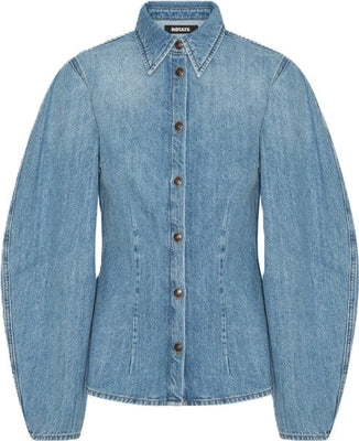 Denim Fitted Shirt - Light Blue Denim