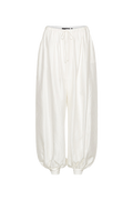 Striped Balloon Pants - Bright White