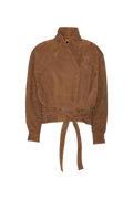Suede Bomber Jacket - Bison