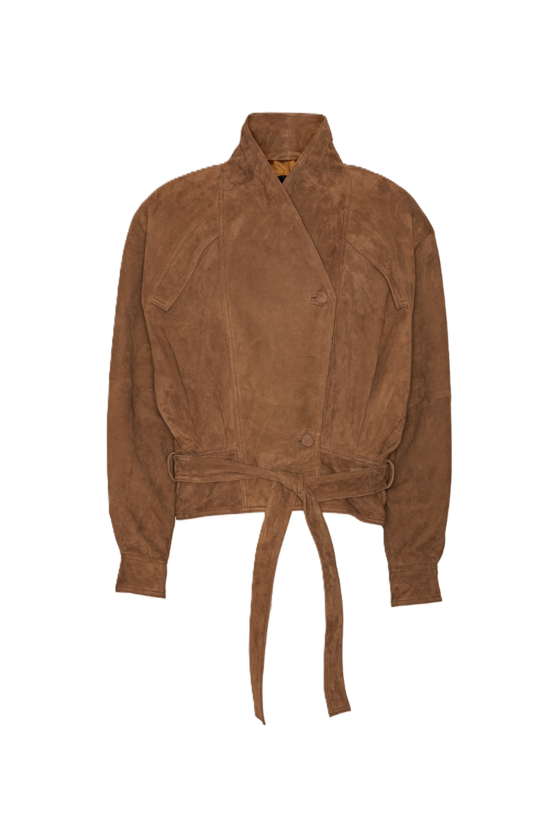 Suede Bomber Jacket - Bison