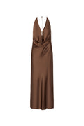 Chiffon Halter Dress - Potting Soil