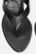 Kitten Heel Leather Mule - Svart