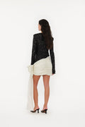 Sequins Bow Mini Dress - Black