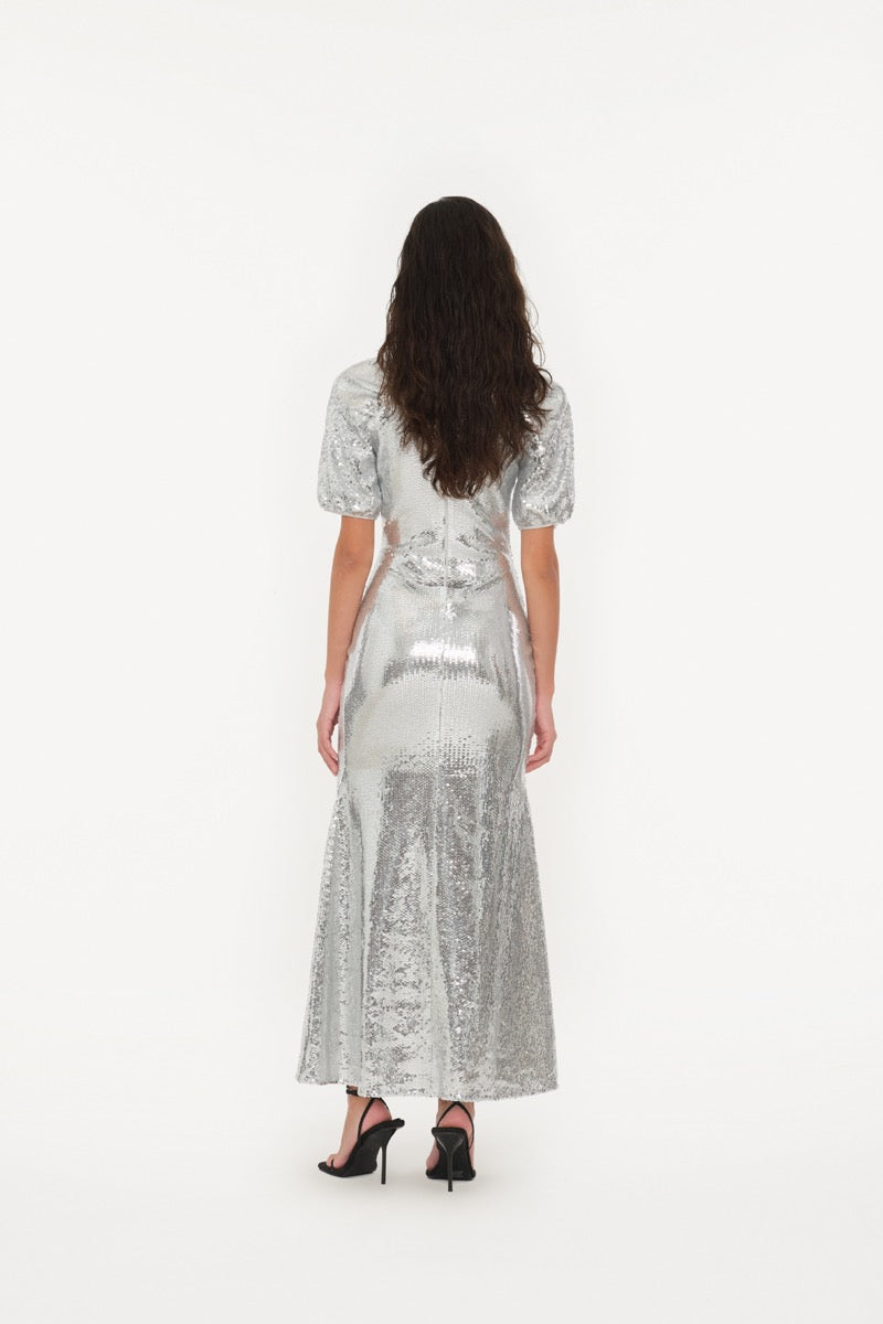 Sequin Midiklänning - Silver