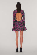 Sequins Open Back Dress - Bold Rose/Tap Shoe