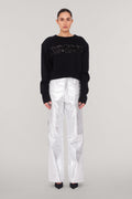 Textured Pants - Silver