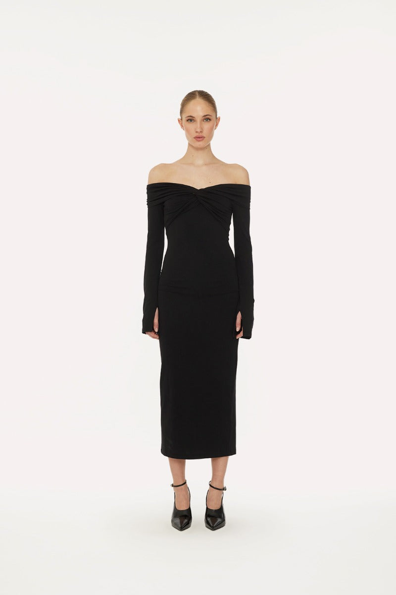 Off Shoulder Dress - Black