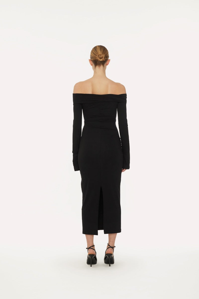 Off Shoulder Dress - Black