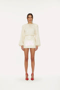 Sequins Short Dress - Egret