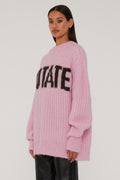 Oversized Knit Jumper - Lilac Sachet