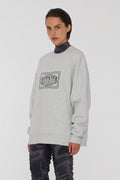Sweat Crewneck With Logo - Light Grey Melange