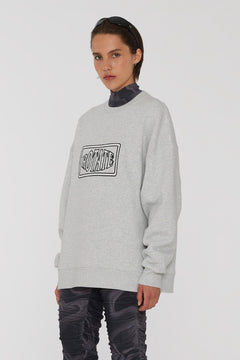 Sweat Crewneck With Logo - Light Grey Melange