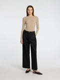 Ingrid LS Knit O-Neck - Island Fossil Melange