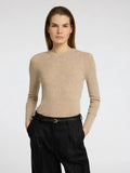 Ingrid LS Knit O-Neck - Island Fossil Melange