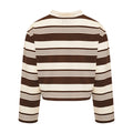 Lynlee Polo - Brown Offwhite Stripe