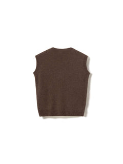 N-Leatrice Knit Vest - Dark Brown
