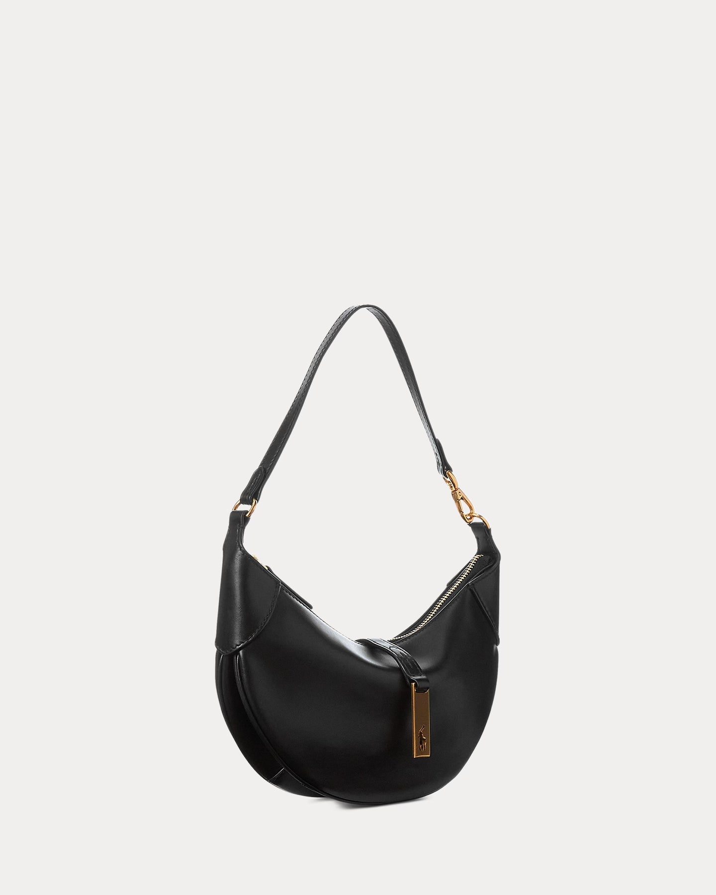 Polo Id Calfskin Mini Shoulder Bag - Black