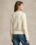 Flag Cotton Crewneck Jumper - Cream