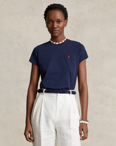 Cotton Jersey Crewneck T-Shirt - Cruise Navy