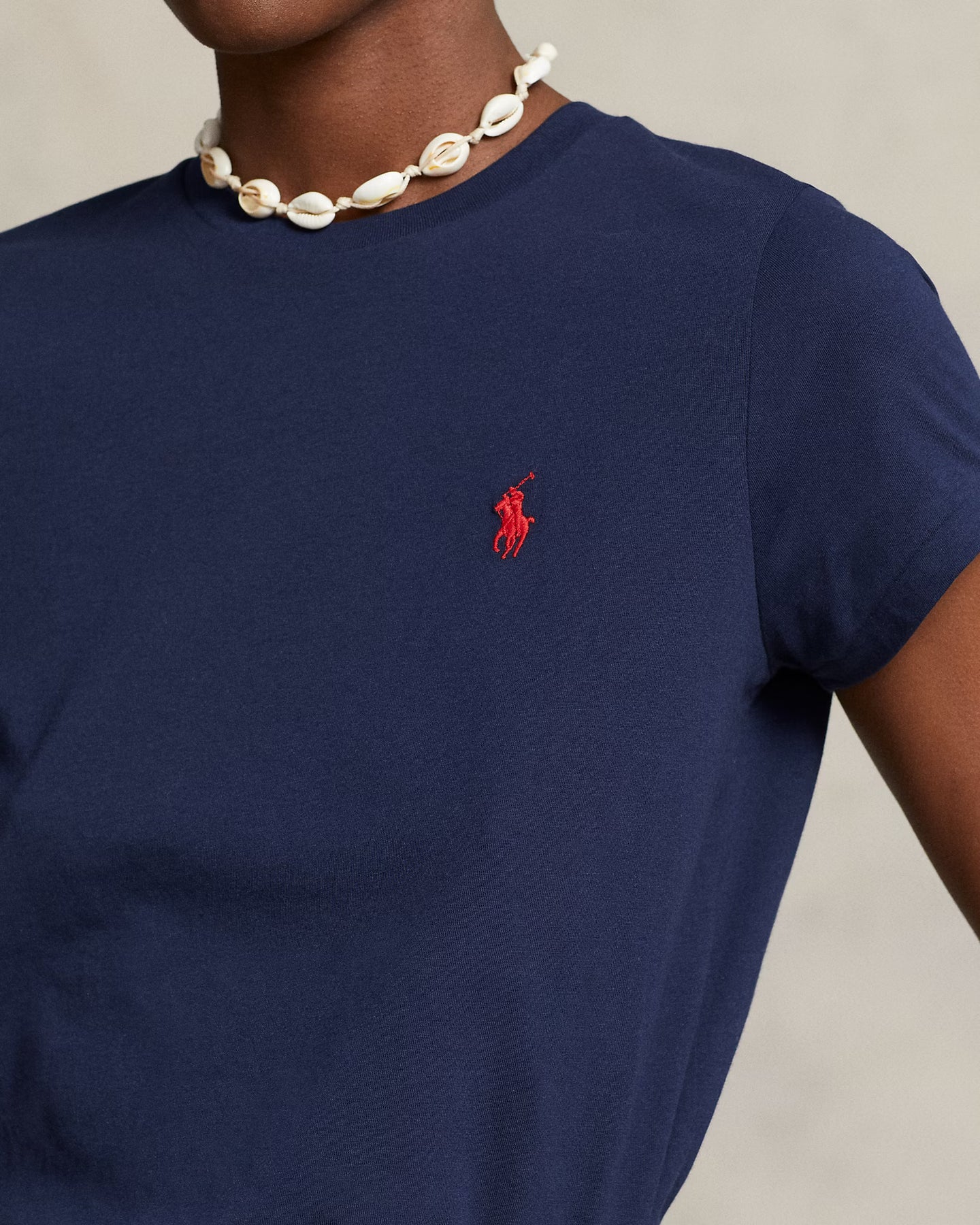 Cotton Jersey Crewneck T-Shirt - Cruise Navy