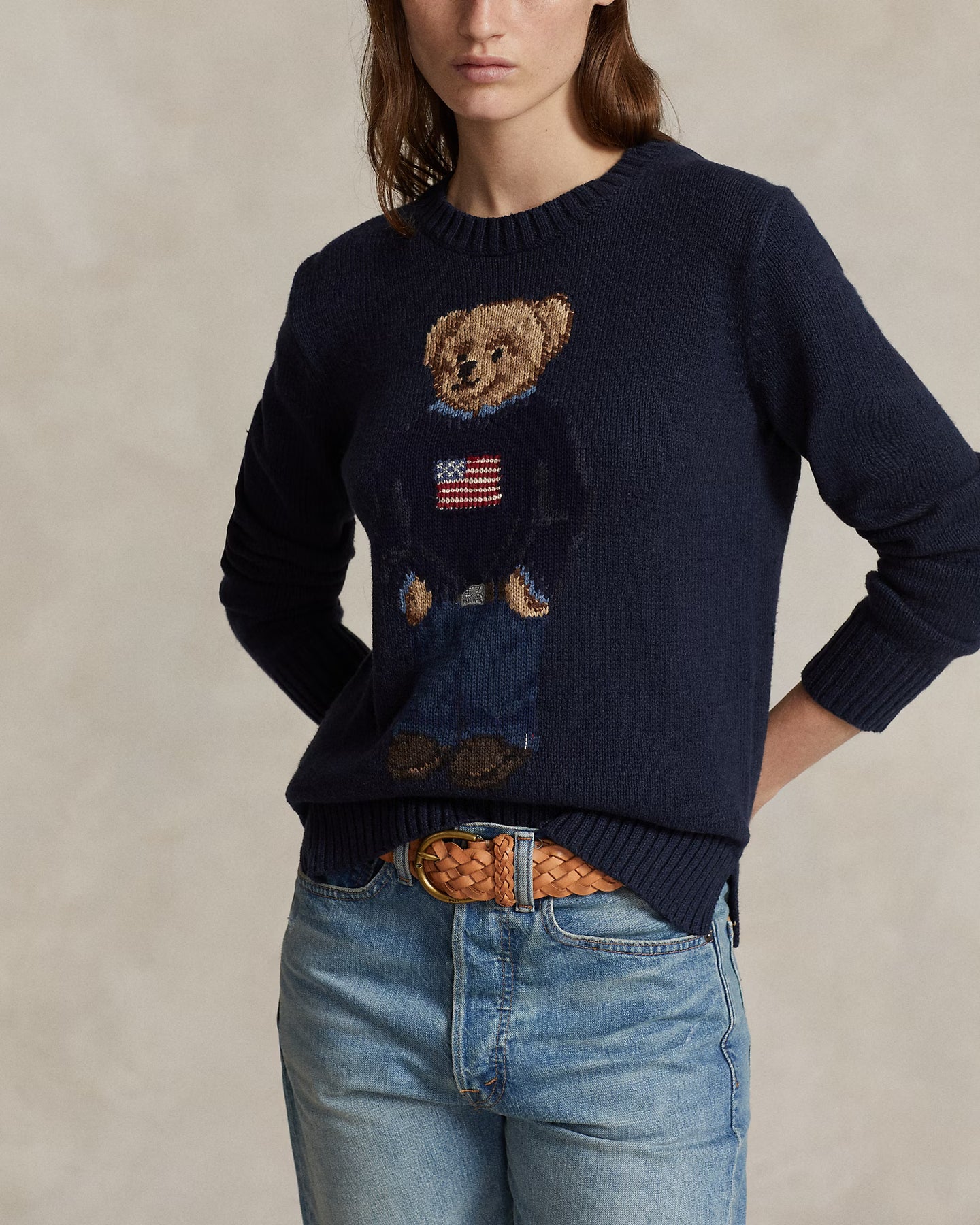 Polo Ralph Lauren Bear Sweater - Navy Multi