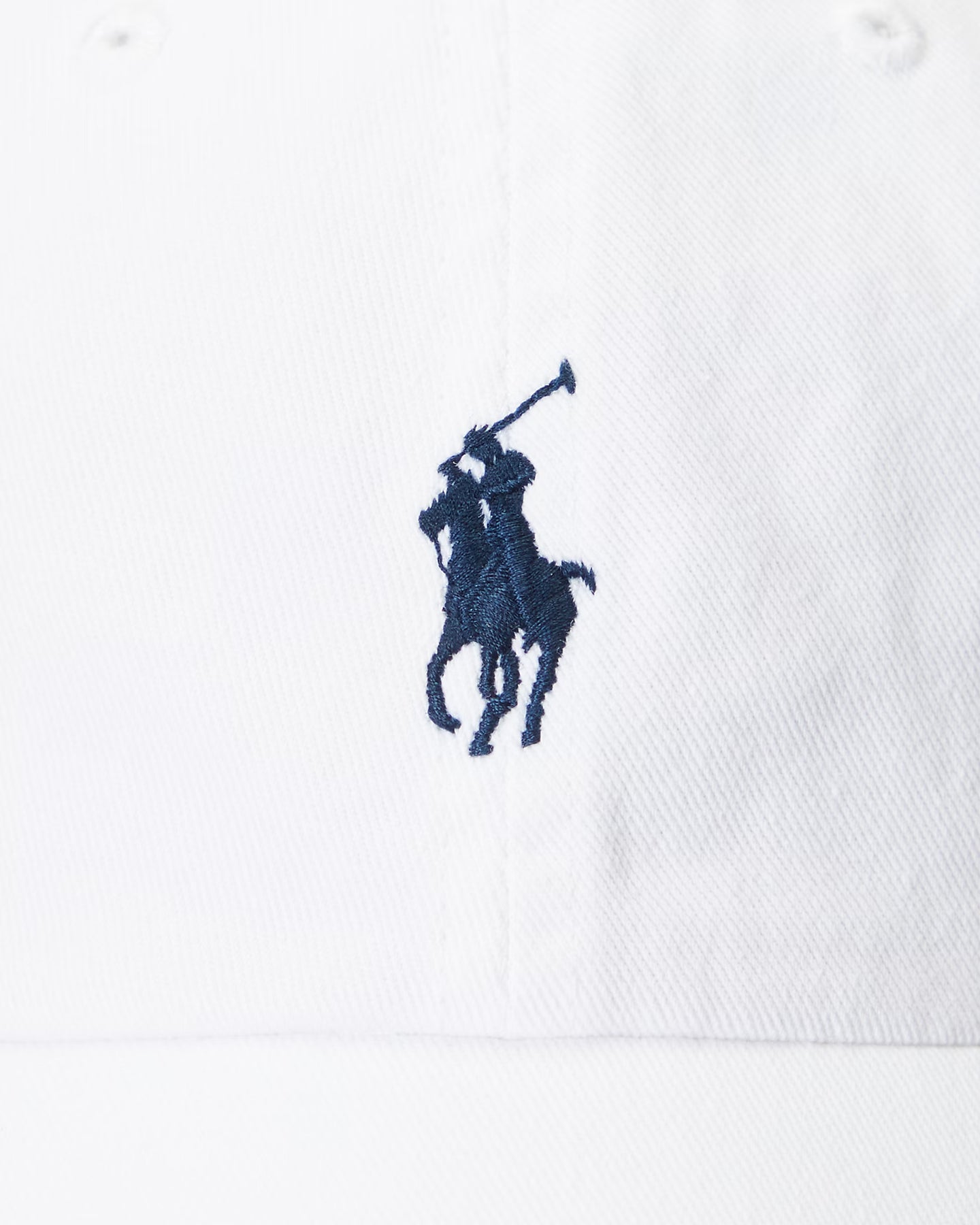 The Iconic Cotton Chino Ball Cap - White/Newport Navy